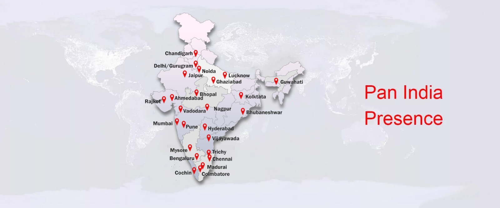 Pan India Presence Map - Alto Packers & Movers