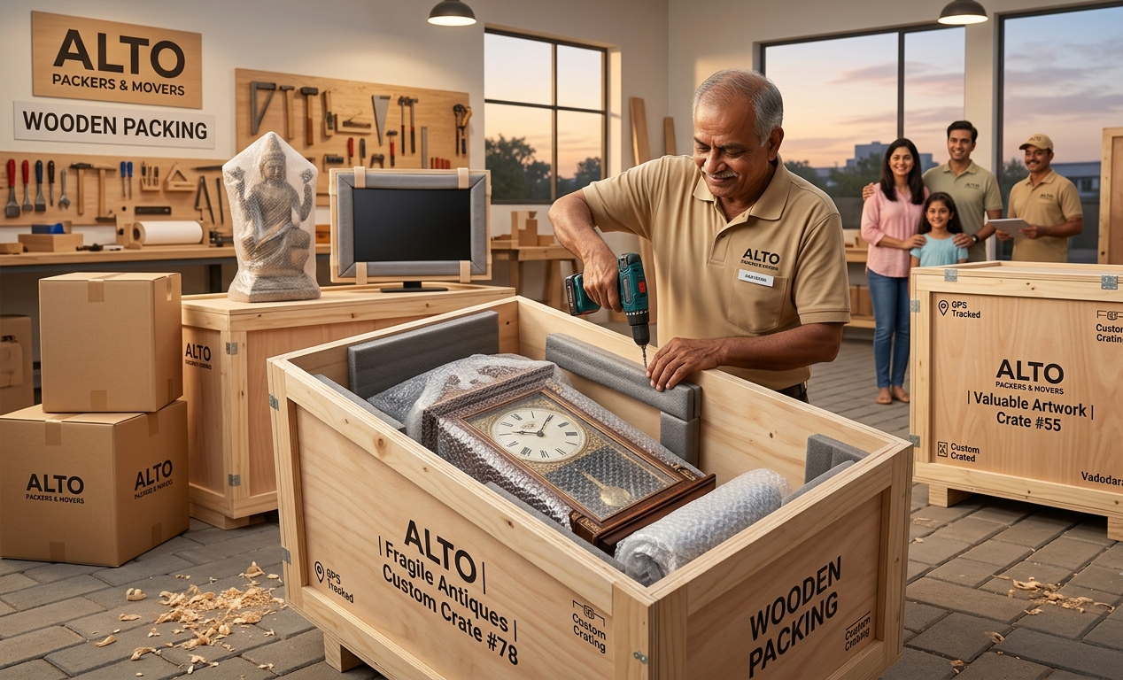 Professional wooden packing and crating service